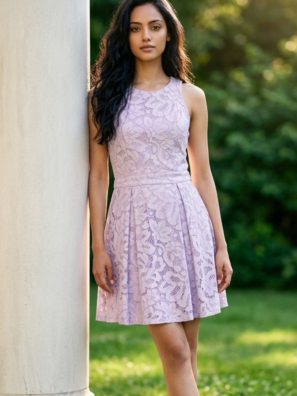 Lulu’s Lavender Lace Dress